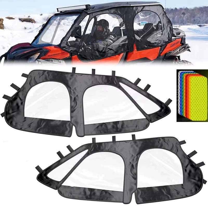 Carcasa de cabina suave para Polaris RZR XP 4 1000 2014-2023 UTV, Carcasa de cabina con puerta, Repuesto 2884332 Incluye pegatinas reflectantes * 2