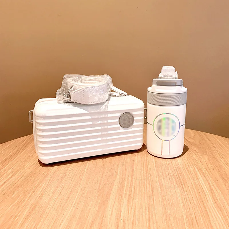 Multifunctional hard-shell makeup storage bag one-shoulder slanted mini pull-rod box overnight bag pc small square bag