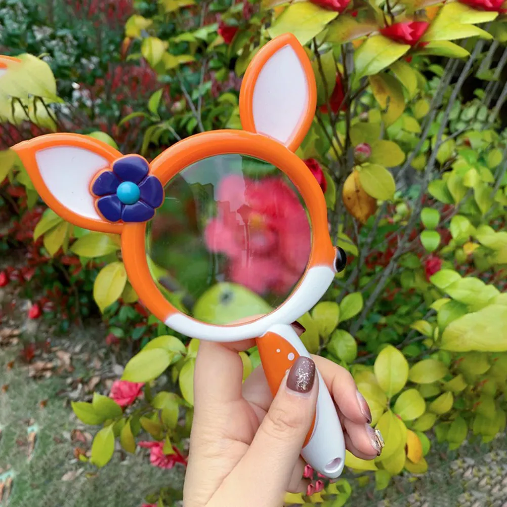 1Pcs Portable Kids Magnifier Simple Acrylic Lens Handheld Magnifying Glass for School Science Projects and Exploration Fun