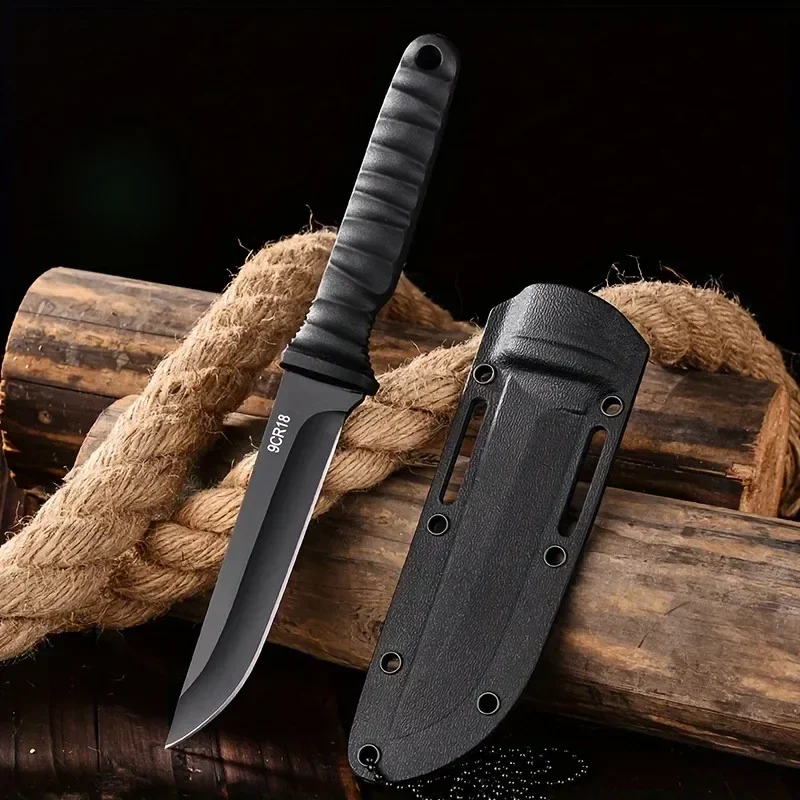 New Outdoor knife self-defense knife outdoor survival knife  high hardness one steel  portable mountaineering k