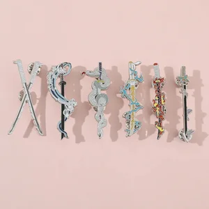 Dämon Slayer Katana Nagelpack Pin Emblem Kimetsu Non Yaiba Schwert Embleme für Rucksack Tanjirou Shinobu Katana Broschen Pin Geschenke Geschenke 6 Hauptverkäufe Kimetsu Manga auf Yaiba - №3