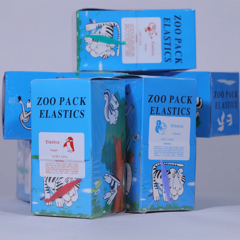 Dental Ortho Zoo Pack Animals Elastic Ring orthodontic Braces Rubber Bands 5000Pcs/Bag