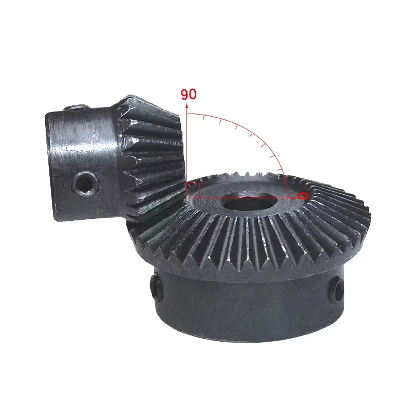 Beicai 1pcs 1:2 Bevel Gear 1.5 Modulus 15t/20t/30t/40teeth 45# Steel Bore 5-20mm Straight Bevel Gears 90 Degrees Drive