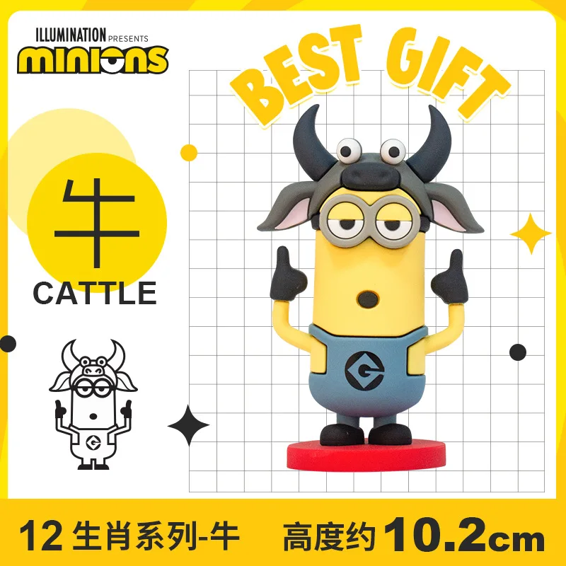 Minions Chinese Dierenriemtekens Anime Figuur Modelcollectie Poppendecoratie Speelgoed Schattige Poppenornament Verjaardagscadeau Voor Kinderen