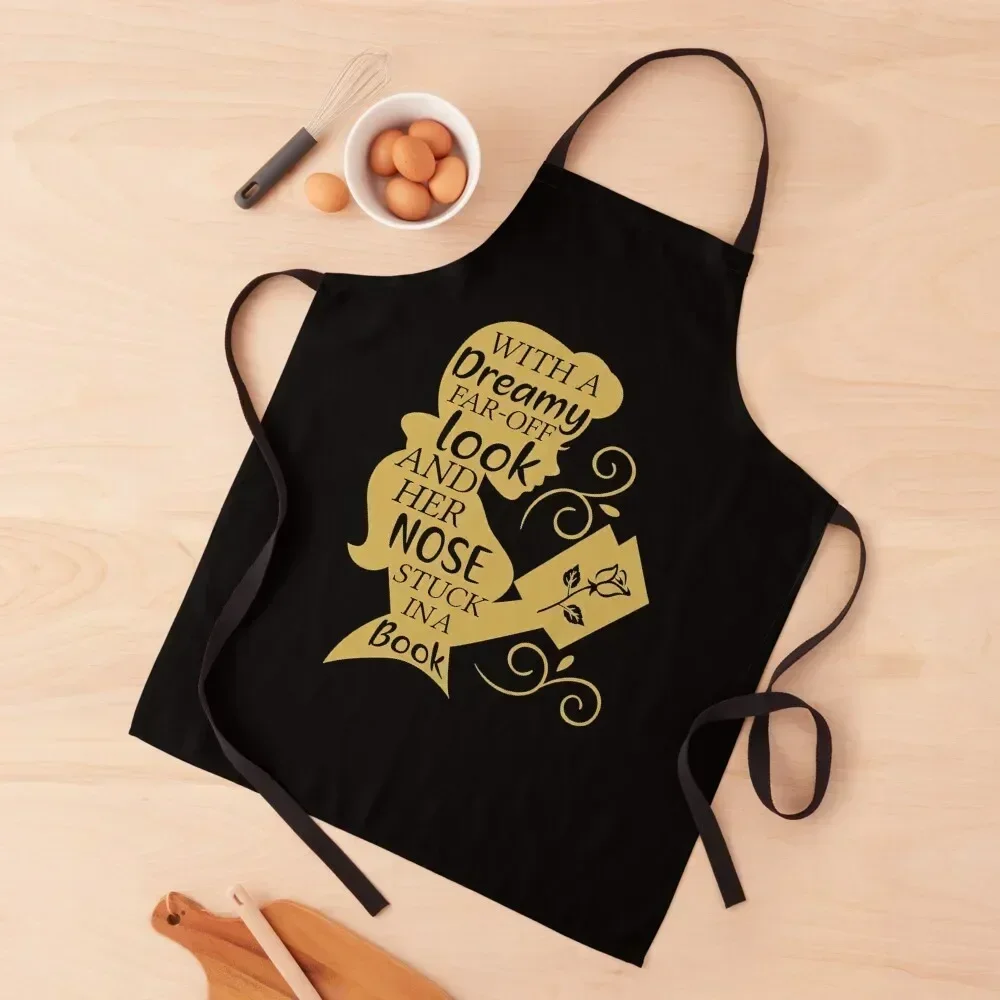 

With a Dreamy Far-Off Look Apron Nursing Manicurists kitchen utensil Woman Work Apron