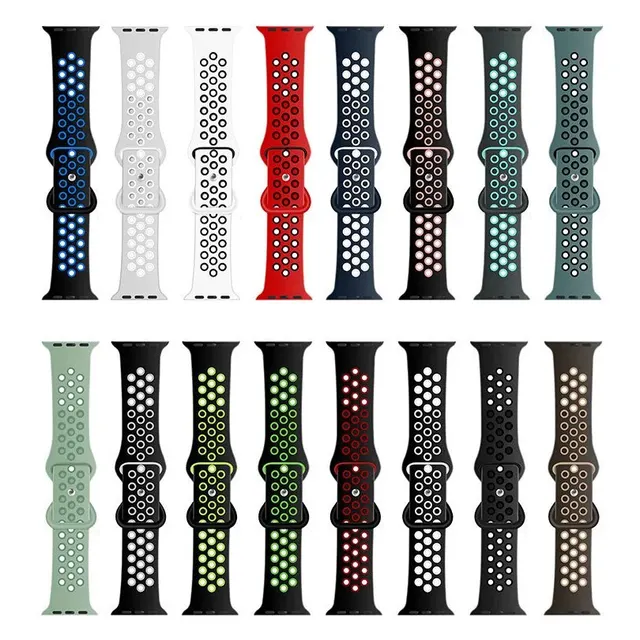 Podwójny wymienny silikonowy pasek do zegarka na nadgarstek do serii Apple IWatch