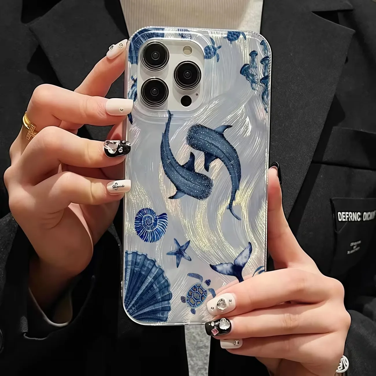 Ocean Animal Whale Turtle Trendy Phone Case for Samsung Galaxy S26 S25 Ultra S24 FE S23Plus S22 A56 A36 A16 A35 A55 A15 5G Cover view 6