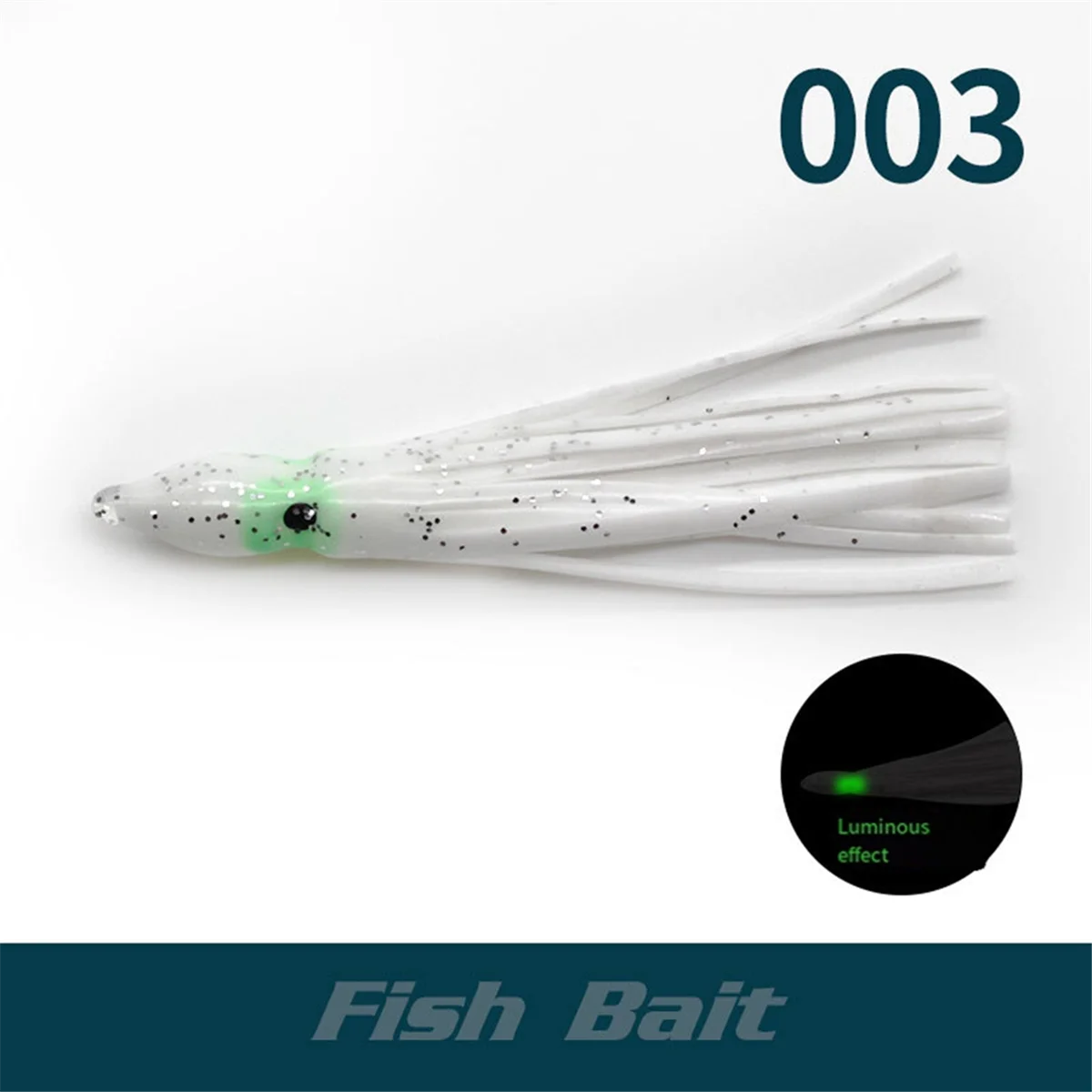 

Portable 100mm Octopus Bait Squid Skirt Fishing Tackle Trolling Bait 003