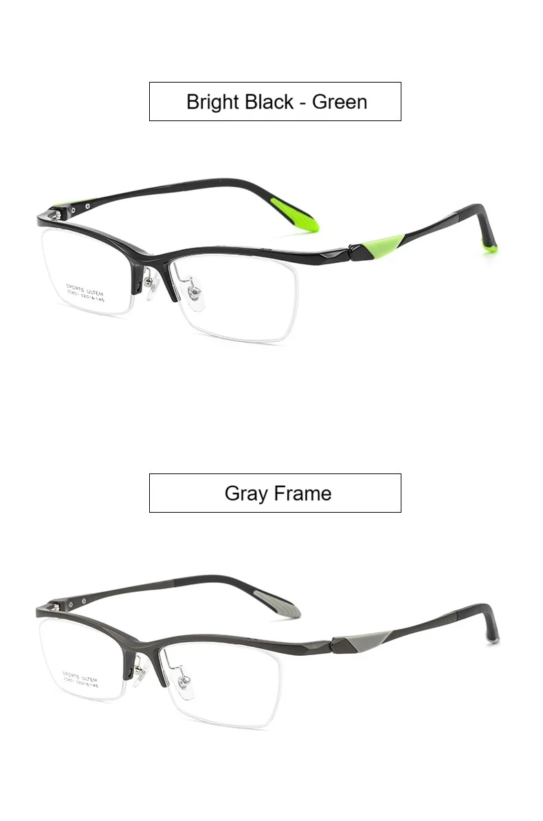 EYELUYAN Modische Sportliche Halbrandlose Optische Myopie-Brille Hochwertiger Halbrandloser Brillenrahmen 801 – Detail 10