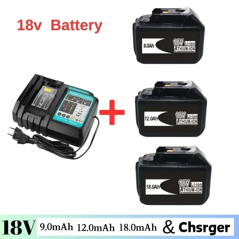 Newest Version BL1860 18V 12000mAh Li ion Rechargeable Battery for Makita Battery 18 V BL1830 BL1840 BL1850 BL1860B BL1860