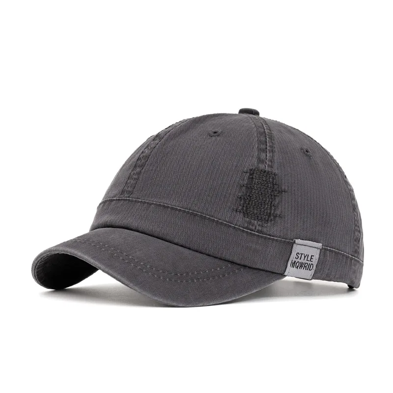 Breathable Cotton Baseball Cap Summer Washed Vintage Look Curved Brim Sun Hat Adjustable Fit 56-61cm Head Size