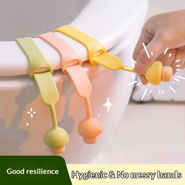 Silicone Toilet Seat Lifter Sanitary No‑Touch Toilet Lid Lifting Handle Anti‑Dirty Bathroom Toilet Accessories