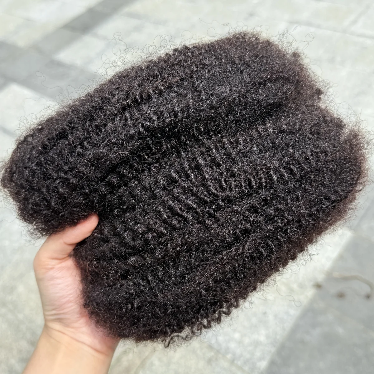 Nabi Afro Kinky Bulk Hair No Attachment Human Hair Bulk Peruvian QVR 4C Kinky Curly Wave 50g/1Pc Braiding Natural Color Braids