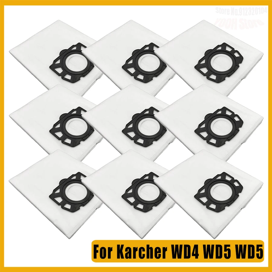 For Karcher MV4 MV5 MV6 WD4 WD5 WD6 WD4000-WD5999 Robot Vacuums Cleaner Dust Bags Disposable Non-Woven Filter Bags Accessories