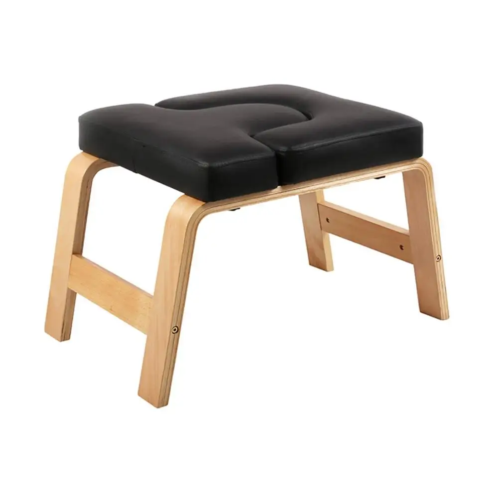 Yoga Headstand Bench, Birch Wood Stand Yoga Inversion Chair for Family or Gym, Relieve Fatigue