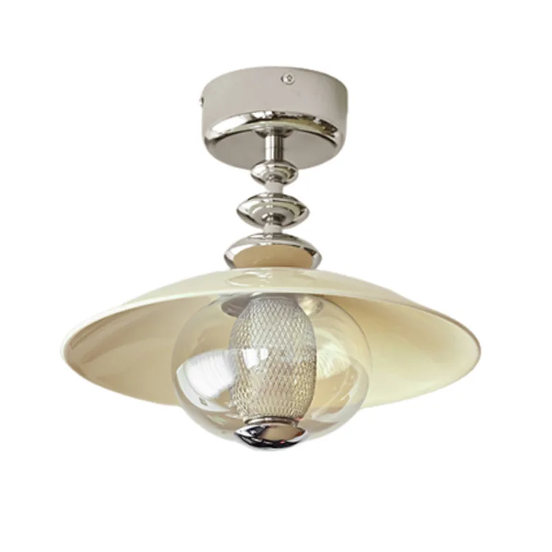 

Medieval corridor ceiling light French retro bedroom light creative designer art glass entrance lamp