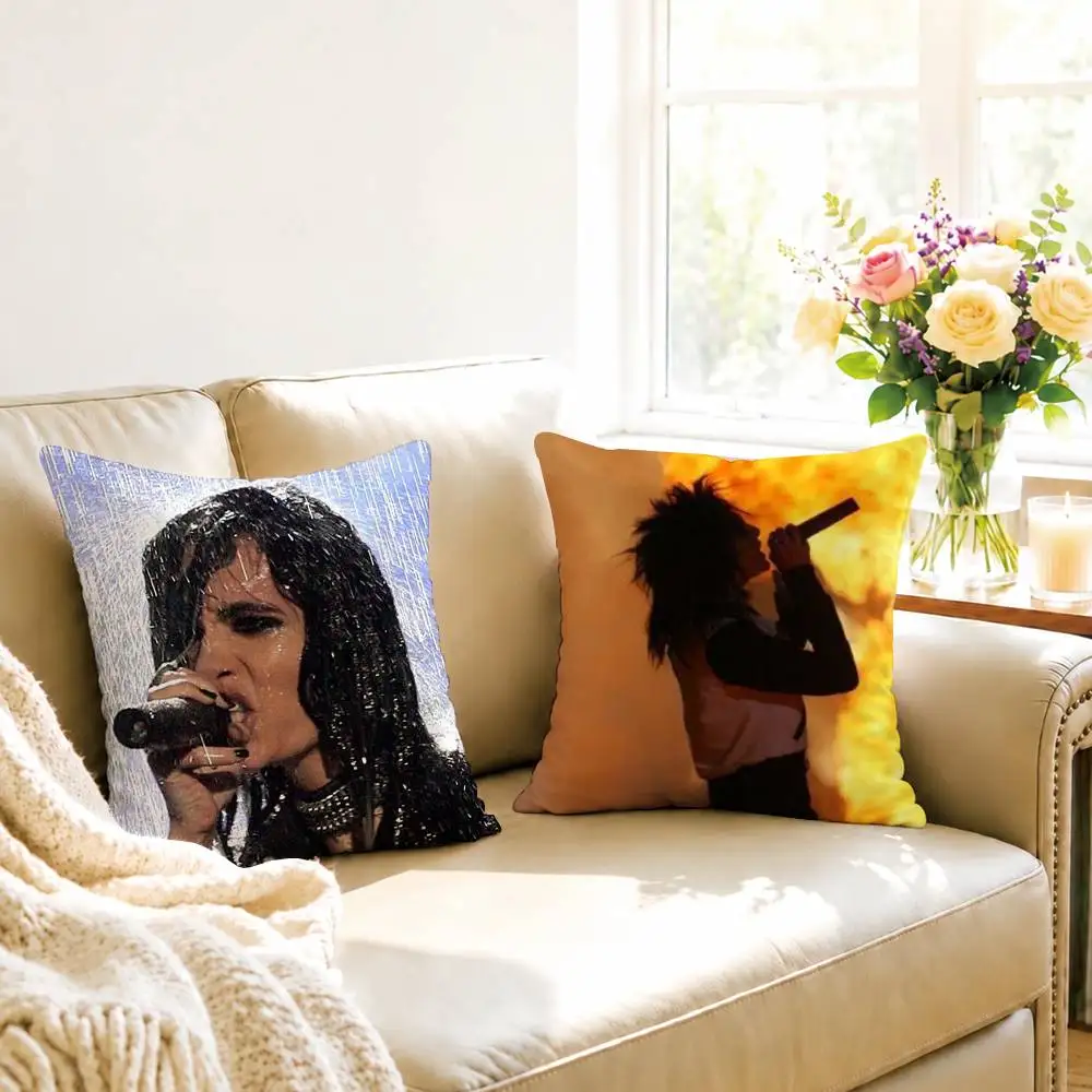 T-Tokio Hotel B-Bill K-Kaulitz Square Double-Sided printed Pillow Case Bedroom Bedside Pillow Sofa Cushion Cover Gift