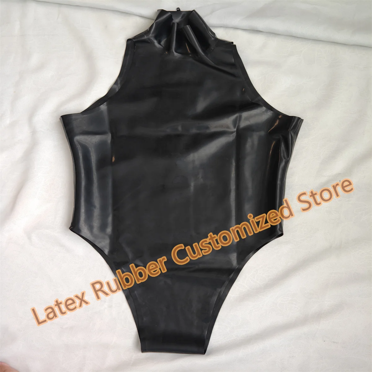 

Handmade Sexy Lingerie Latex Swimsuit with Back Zip Plus Size Custom Made