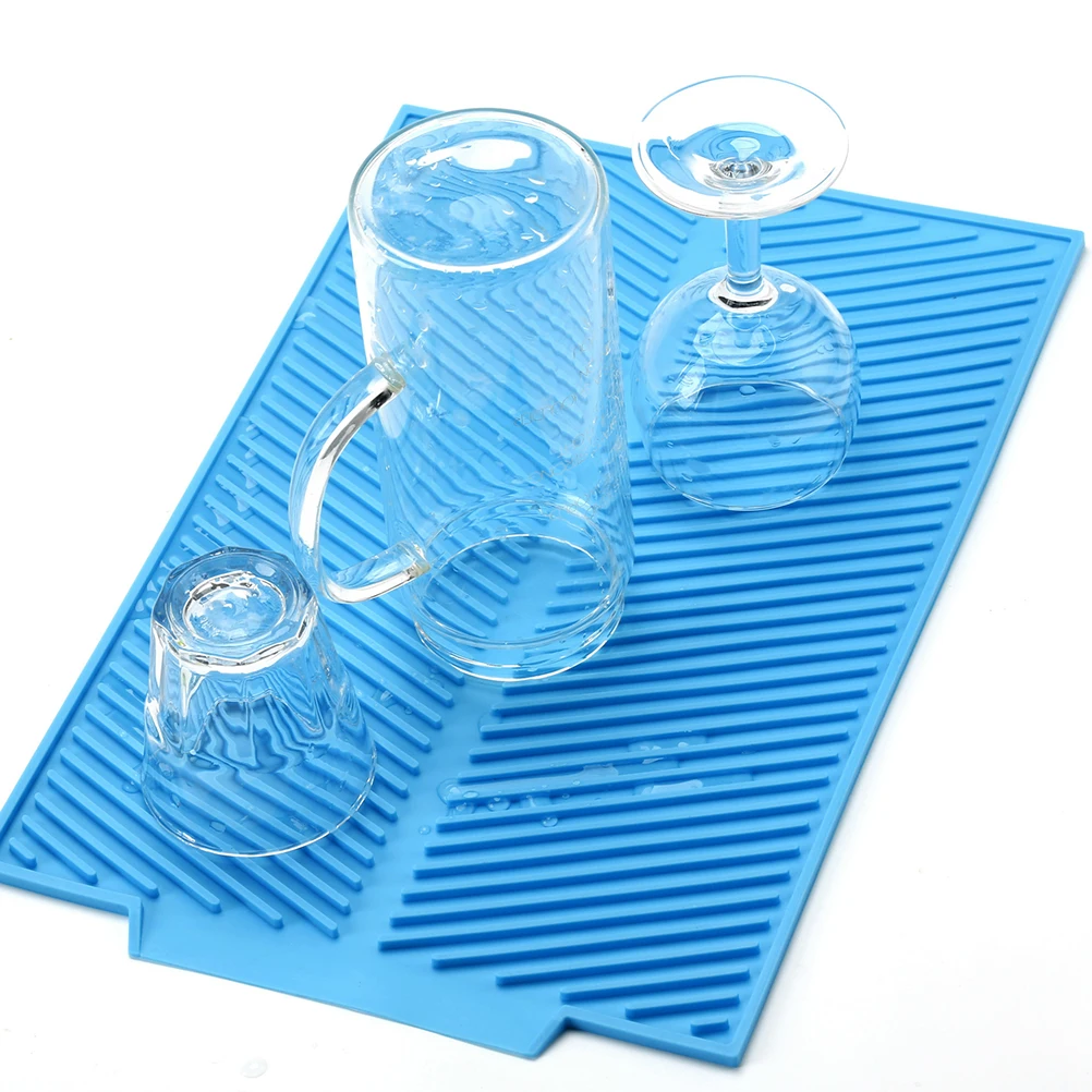 

Silicone Drying Mat Heat Resistant Approved Non-Toxic Anti- Dishwasher Safe Easy Clean Foldable Storage Mat