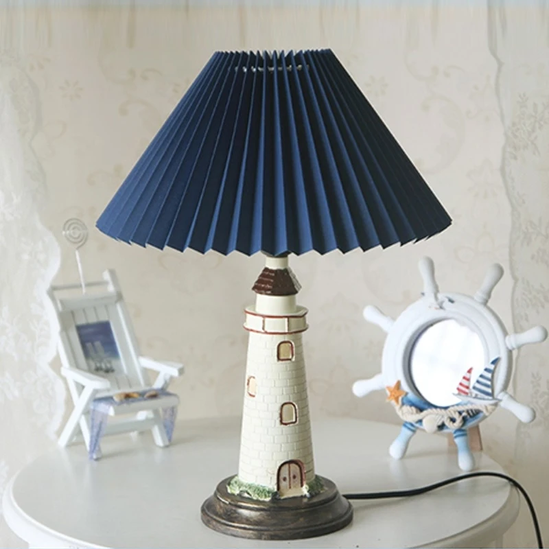 

Modern Lighthouse Table Lamps for Children's Room Bedroom Bedside Lamp Boys Study Desk Lights Fixtures Living Room Decoration