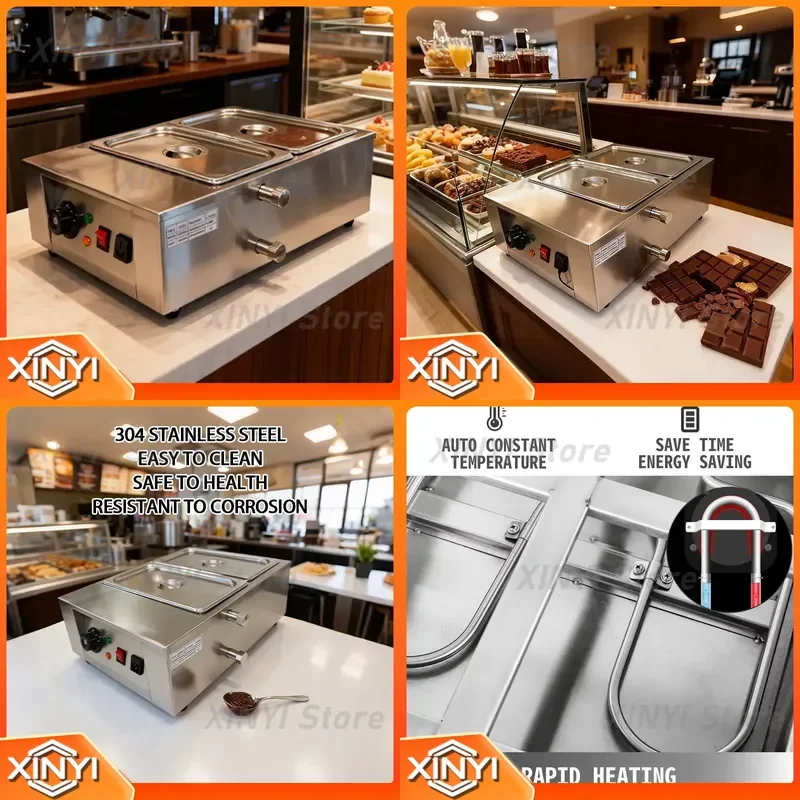 Snacks Food Warmer - Sciogli Cioccolato in Acciaio Inox, Scaldavivande