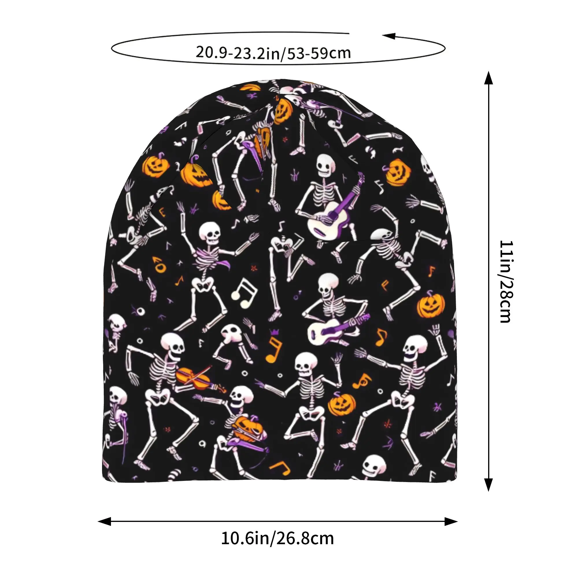 Lightweight Halloween Ghost Pumpkin Spooky Trick Or Treat Witch Slouchy Beanie for Men Women Daily Work Skull Cap