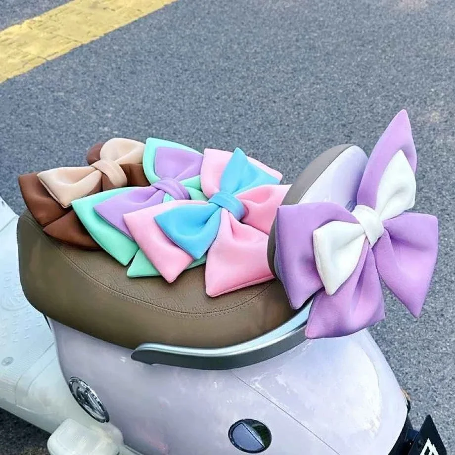 

Motorcycle Helmet Bow Decoration Dual-color Bow Electric Bike Bowknot Helmet Accessories for Car Body Bowknot Decor For Women