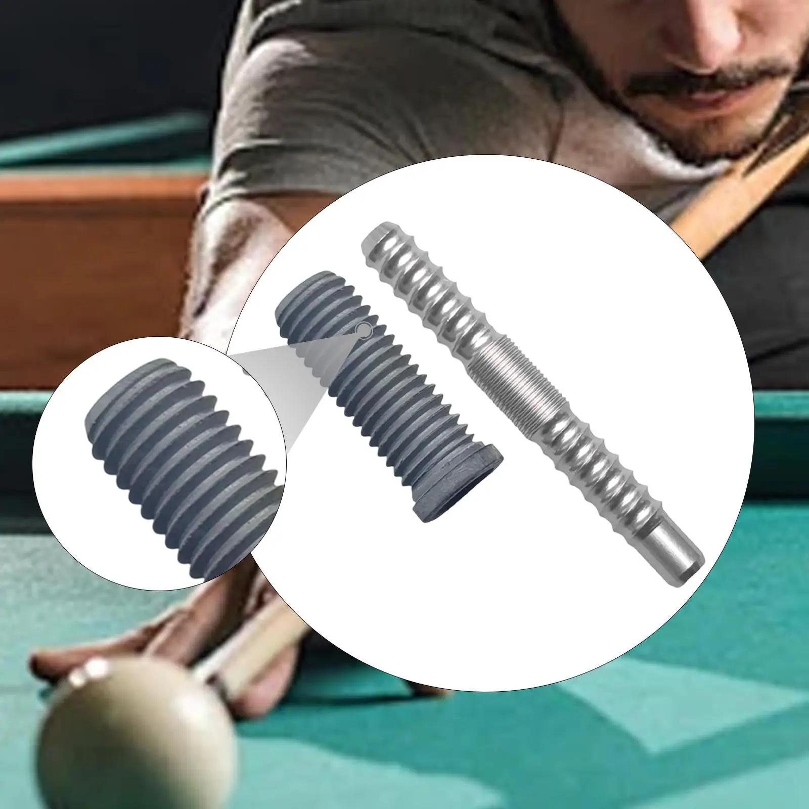 

Billiards Pool Cue Joint Pin Insert Screw Sturdy Lightweight 3/8 x 8 Thread Billiards Supplies Spare Parts Stainless Steel