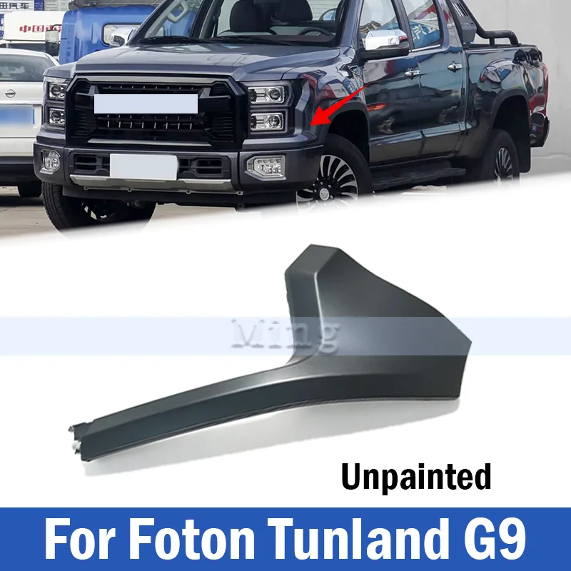Car Headlamp Corner Wrap For Foton Tunland G9 Headlight Front Panel Headlight Surround Triangle Cover(no piant any color)