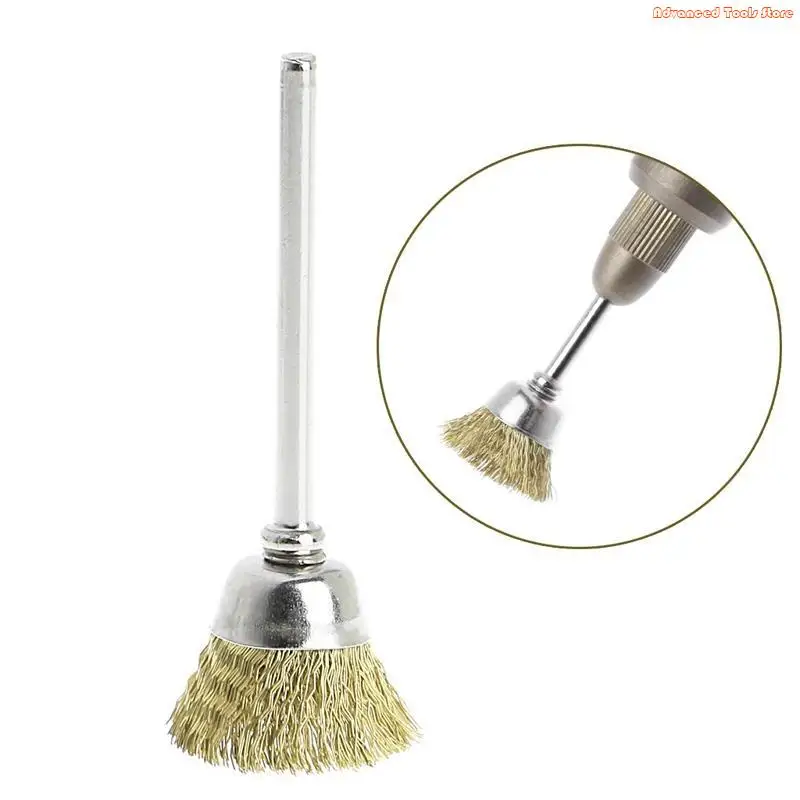 9 فرشاة نحاسية سلك عجلة فرش مطحنة القالب أداة كهربائية دوارة للحفارة W91B #2