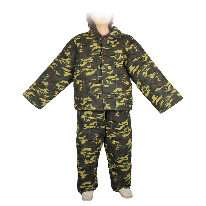 Dog Training Target Suit, Working Dog Training Anti-bite Suit, Camouflage Canvas, Tear-resistant Bite Trainer Equipment