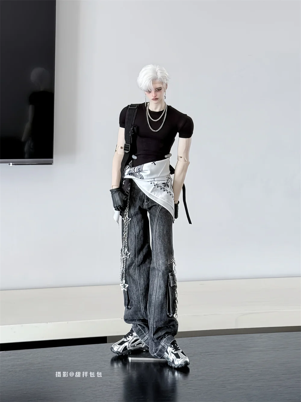 BJD Doll Shoes Toy ID75 Soft Soled Sports Black White Boys Girls Exercise Handsome Sneaker Casual Shoes Girls Doll Accessories