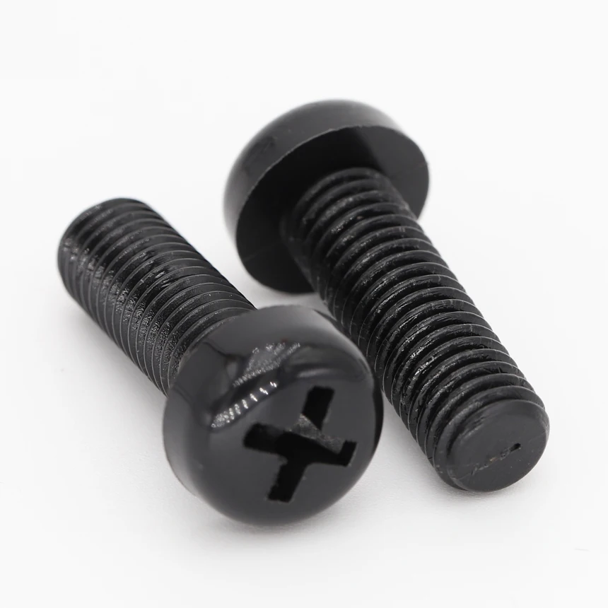 M6 M8 OD 8mm 10mm 12mm 15mm to 60mm White Black Nylon Plastic Bolt Insulate Phillips Cross Recessed Flat Round Pan Head Screw