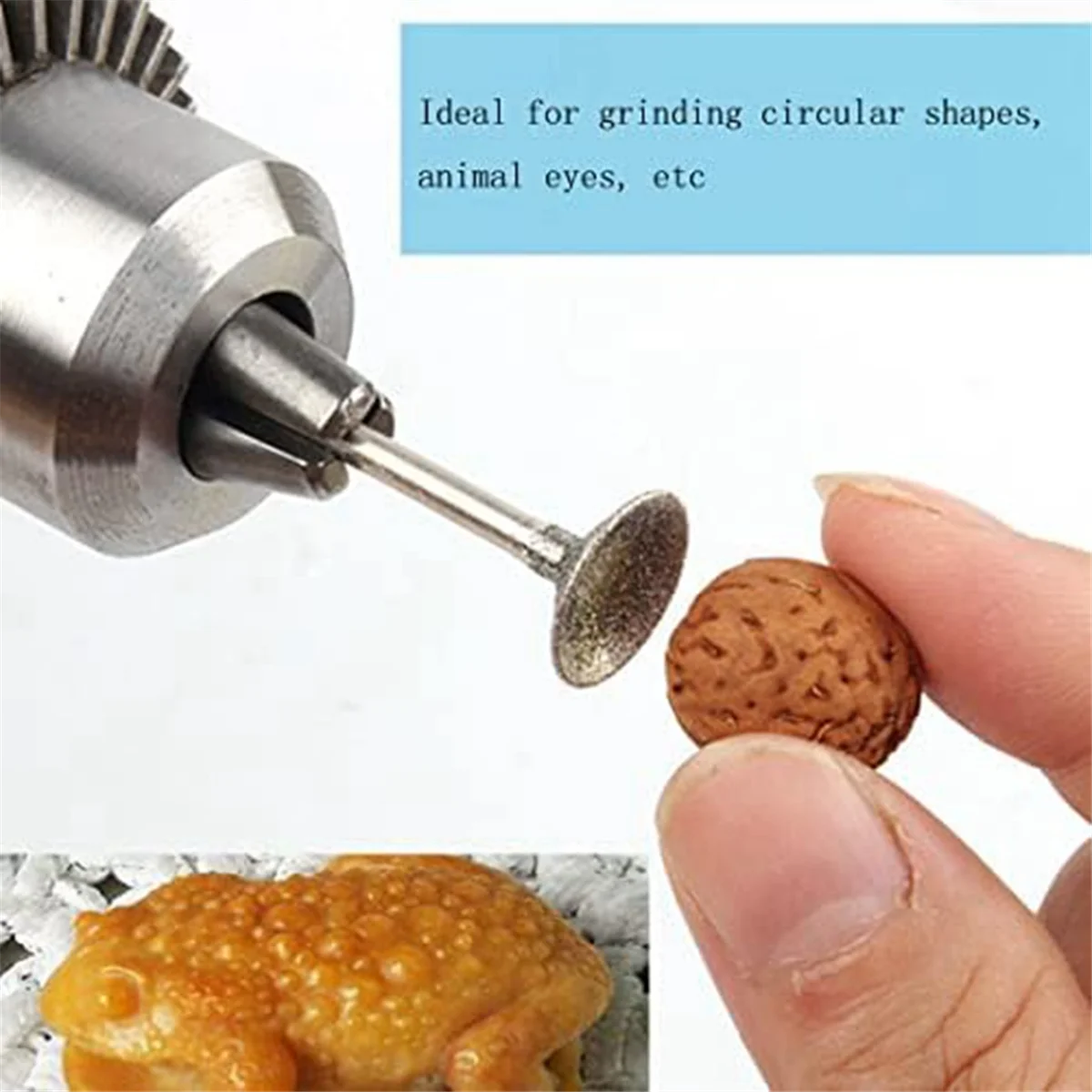 Fresa diamantata a forma di ciotola adatta per utensile rotante include Dremel con gambo da 2,35 mm (confezione da 12) Vogue