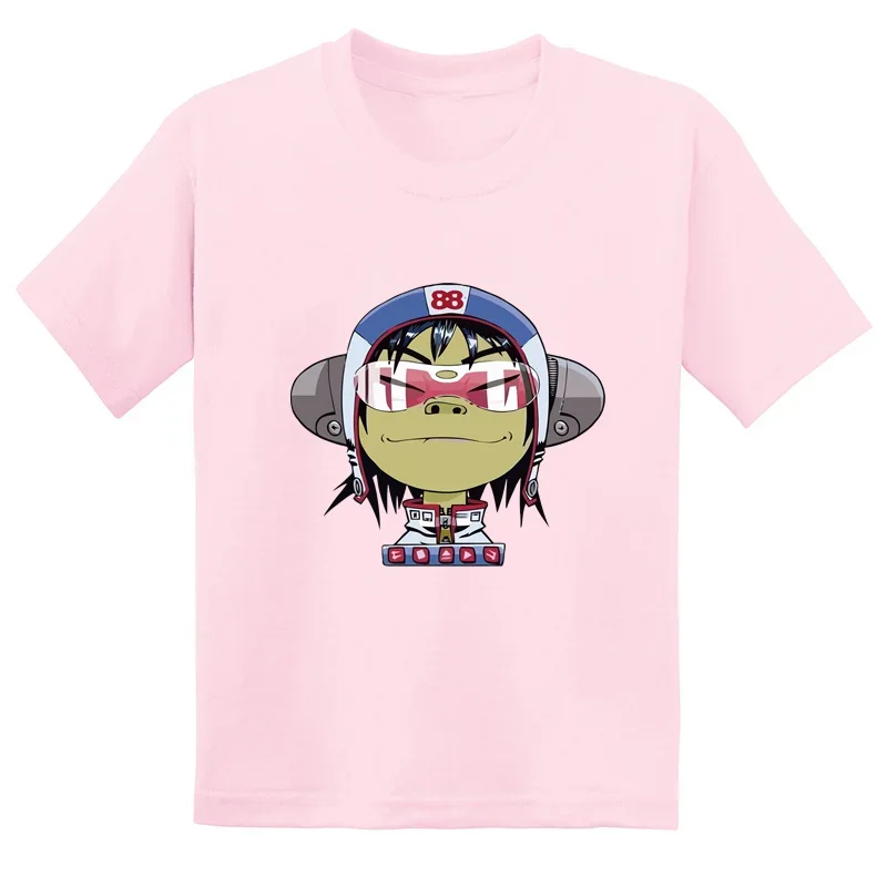 Teenager Gorillaz Print T-Shirts Kinder Sommermode Casual Tops für Jungen Mädchen Kinder Bequeme Kurzarm-T-Shirts