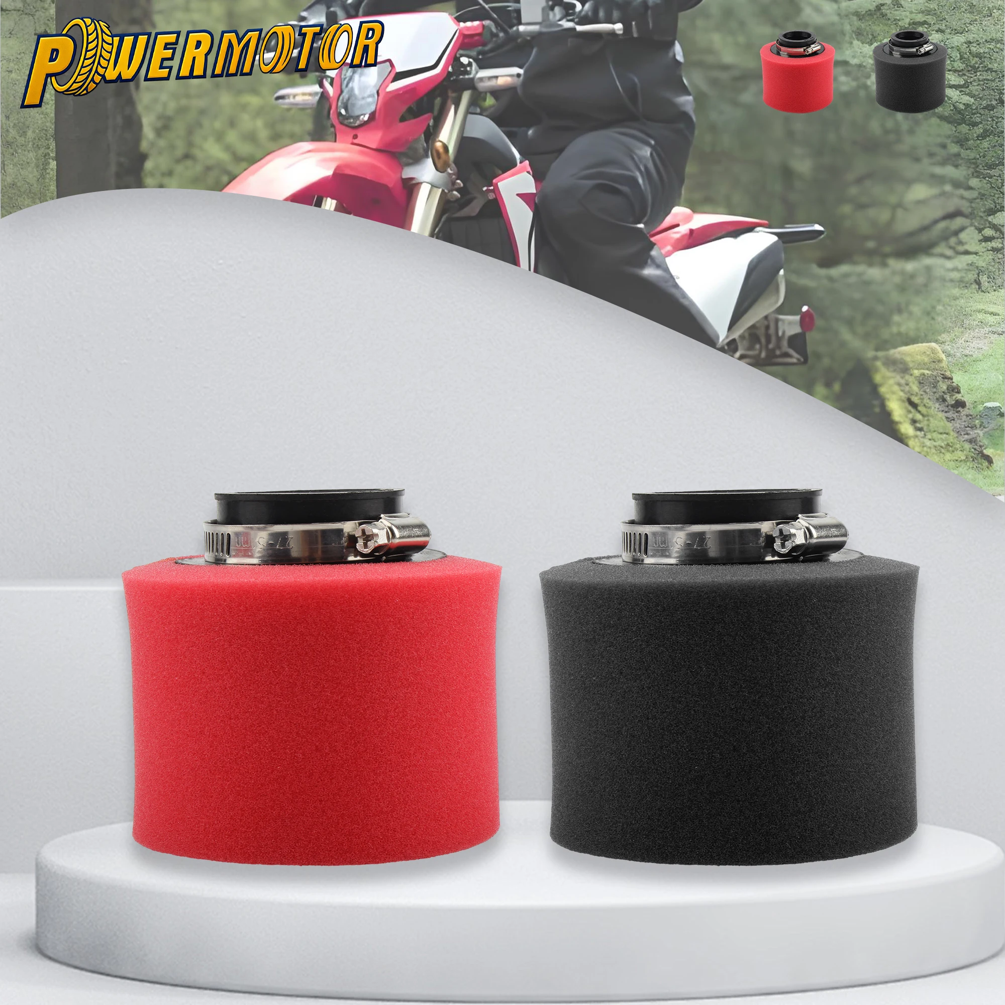 

Motorcycle Flat Mouth Air Filter Sponge Cleaner 38mm For ATV UTV Dirt Pit Bike 50cc - 150cc GY6 Series Engine Accessories Enduro