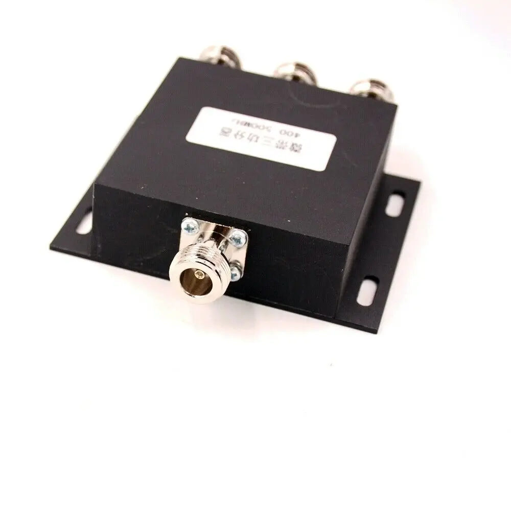 Divisor de Energia para Repetidor de Rádio, Divisor para Estação Base Móvel, 3 Vias, UHF, 400-500MHz, Tipo N/F, Rádios Comunicação