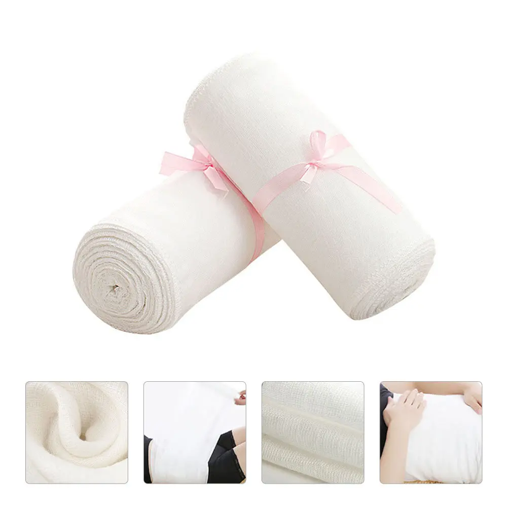 

2 Rolls Postpartum Belly Band Gauze Wrap Tummy Support Belt Abdominal Binder for Waist Shaping Back Posture Correction Recovery