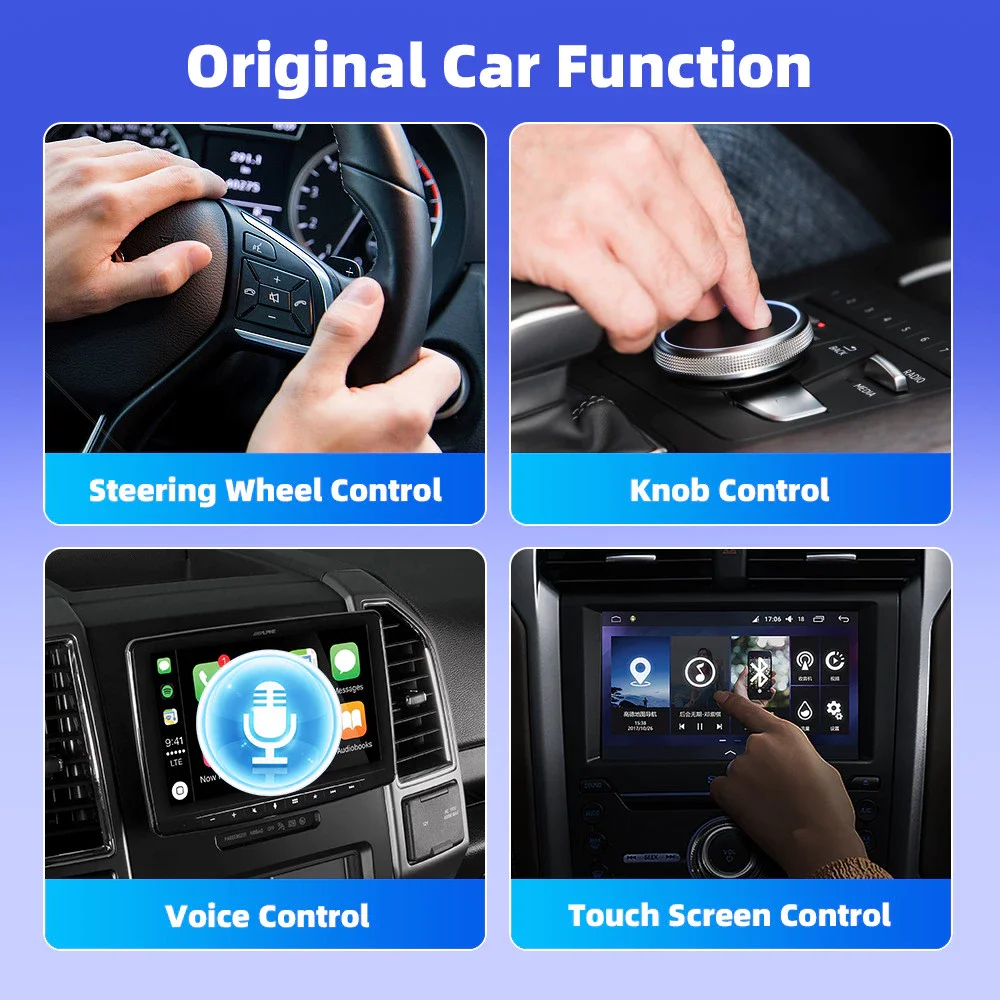 2 in1 Wireless CarPlay Android Auto Box Wireless Adapter WiFi For Mazda Toyota Mercedes Peugeot Volvo Support Netflix image 3