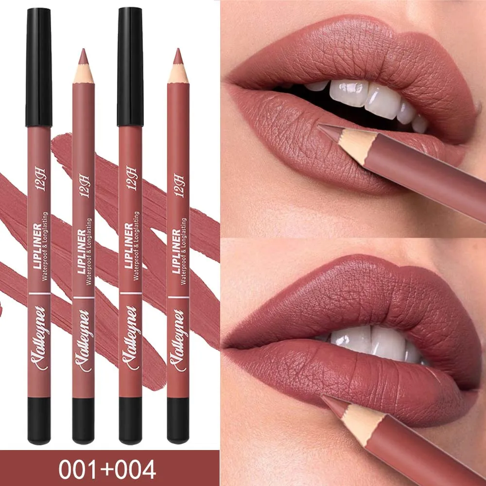 2pcs/set Matte Lip Liner,Long Lasting Waterproof,Smudgeproof,Everyday Lip Color,Smooth Application,Lightweight Feel