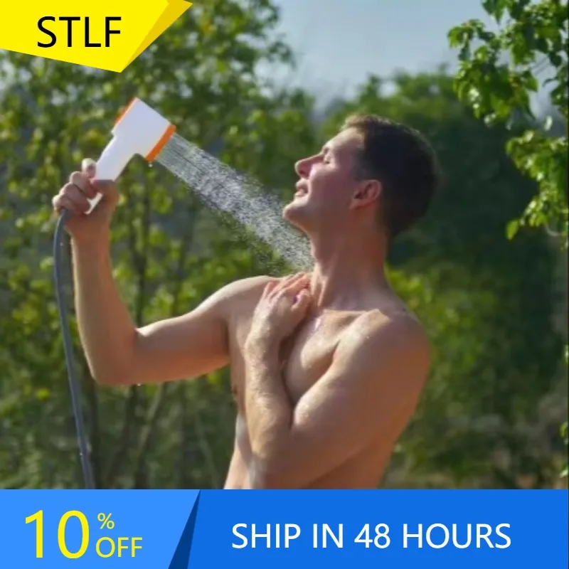 

STLF перезаряжаемый тип C 2500 мАч портативный светодиодный насос для душа 140LM IPX6 водонепроницаемый встроенный фильтр повседневная совместимая насадка для душа