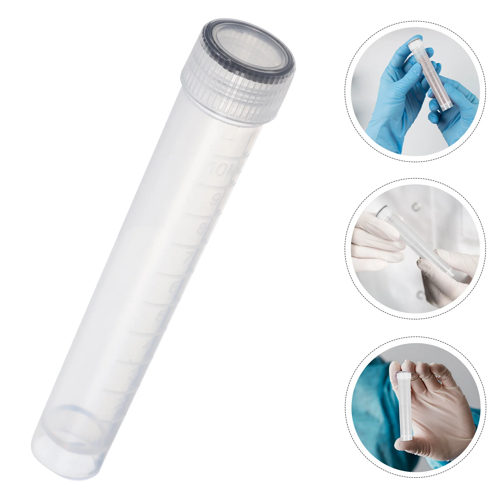 

10pcs 10Ml Cryovial Transparent Plastic Cryovial Cold Storage Tube Vials For Cold Use 10Ml Freezing Tube