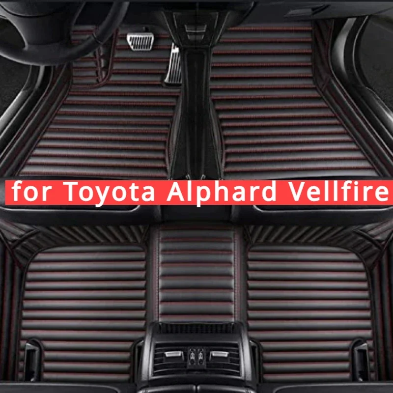 Custom Car Floor Mats for Toyota Alphard Vellfire Foot Coche Accessories Auto Carpets Fashion Automobile Pads Interior 2008-2024