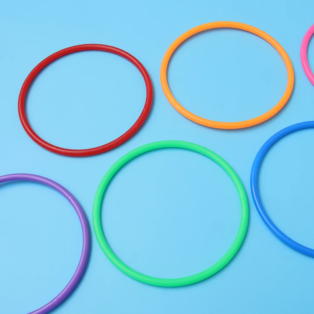 20pcs of One Bag Solid Circle Ring Plastic Toss Rings Kids Ring Toss Game Funny Throw Ring for Carnival Garden Backyard Outdoor