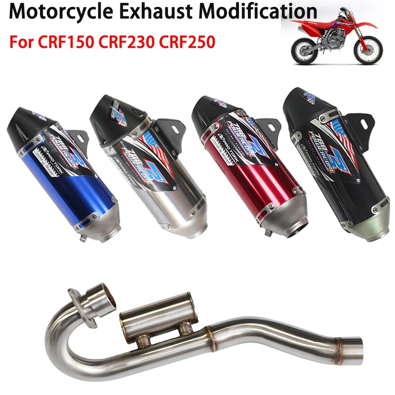 

Модифицированная выхлопная система мотоцикла, полная система, модификация выхлопной системы для HONDA CRF150 CRF230 CRF250
