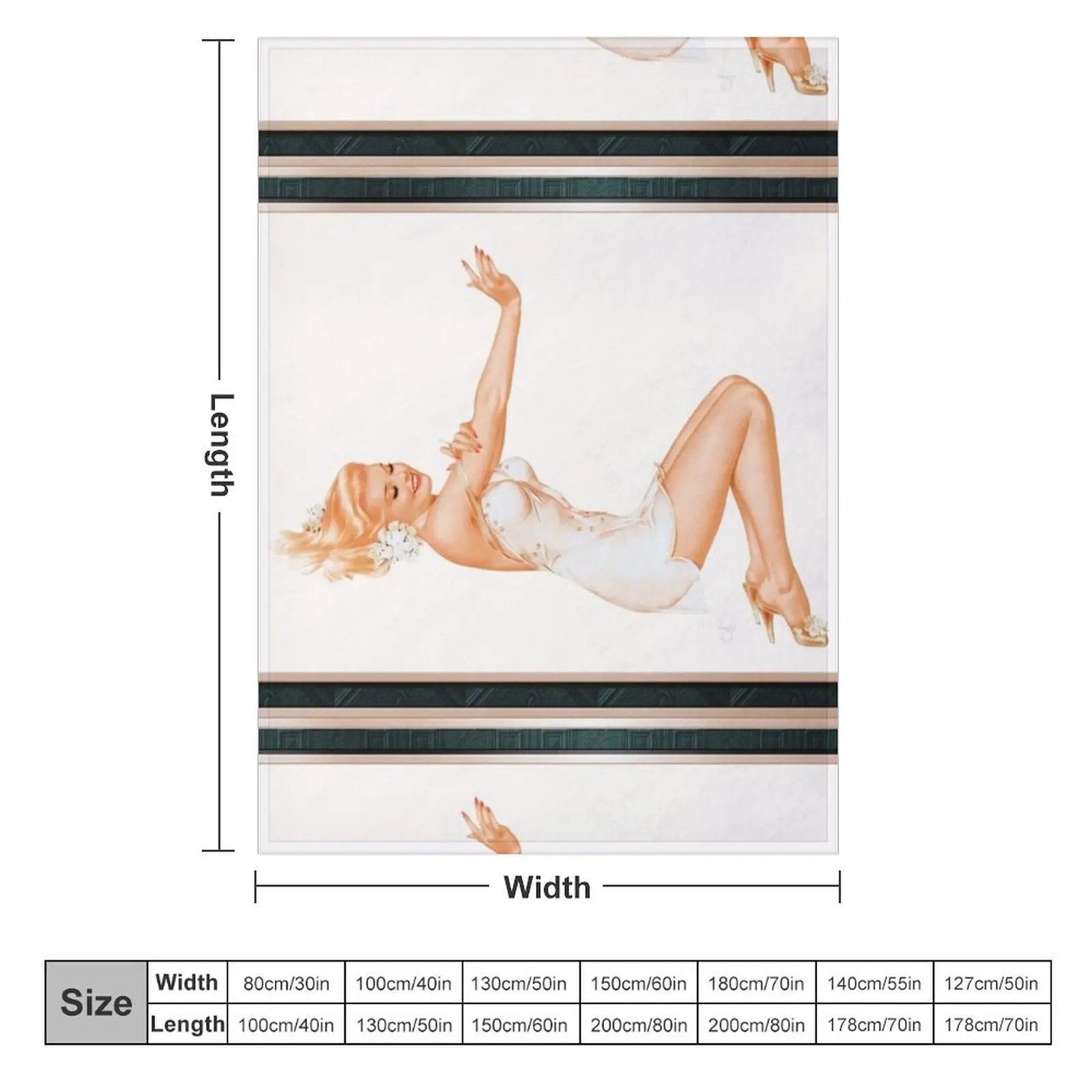 Admiration by Alberto Vargas Pin-Up Girl Xzendor7 Vintage Art Reproductions Throw Blanket Tourist Blankets