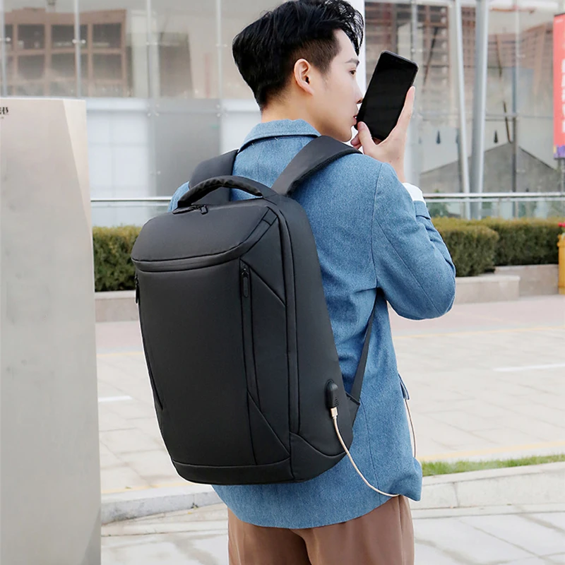 Bisnis Mens Ransel Studi Pekerjaan Tahan Air Ransel Laptop Rucksack Рюкзак Мужской Pro Logo Kustom