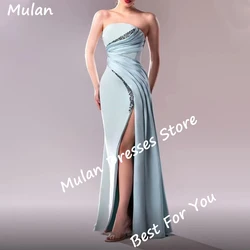 Elegant Long Beads Evening Dresses for Women Backless Floor-Length Side Slit Special Events Prom Party Dress Wedding Maxi 2024