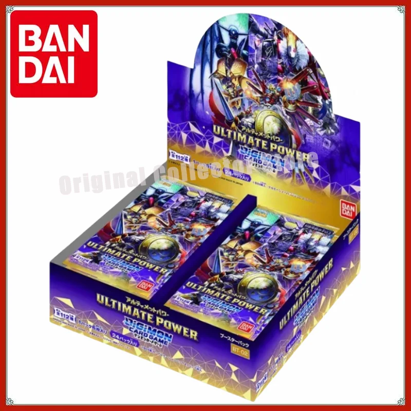 

Оригинальные карты Bandai Digimon DTCG, японская цифровая боевая карта монстров BT-02, сумка для пополнения ULTIMATE POWER, коллекционный подарок ребенку