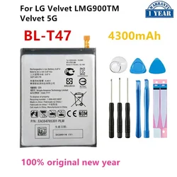 Original BL-T47 4300mAh Battery For LG Velvet LMG900TM Velvet 5G  BL T47 G9  Mobile phone Batteries+Tools